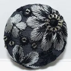 インド刺繍　№3673　黒　㊳ミリ