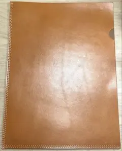 本革 一回り大きなA4+3cm ファイル 栃木レザー 書類入 (ブラウン 茶色)