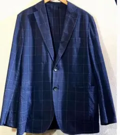 BEAMS テーラードジャケットシアサッカー 定価18,000円　ネイビー