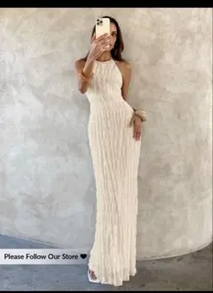 SHEIN キャミワンピース アイボリー
