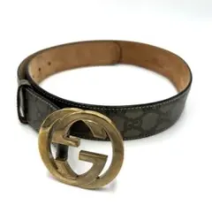 GUCCI グッチ グッチシマ ベルト レザー インターロッキング 114876