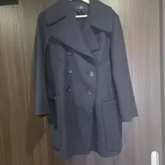 ネイビー ダブルブレスト ウールコート　+Jのサムネイル