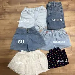 110センチガールズ　ボトムスまとめ売りUNIQLO GU futafuta