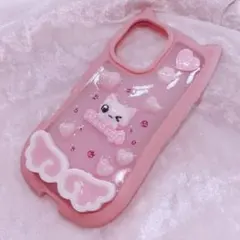 猫耳 iPhone 16 ケース デコ 地雷 平成 女児 ゴテゴテ 推し