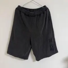 sequenz ダークグレー 刺繍ロゴ ショートパンツ