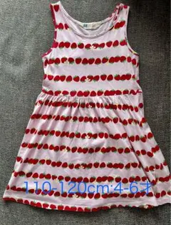 H&Mワンピース 苺柄 110-120cm