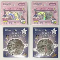 クレヨンしんちゃん　フレークシール　2点　ディズニー　フレークステッカー　2点