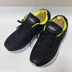 【Atadura】スニーカー 軽量 ブラック×ネオンイエロー 25.5のサムネイル