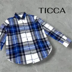 TICCA 長袖シャツ 青　黒　チェック　シャツ　春　秋　冬　カジュアル　総柄のサムネイル