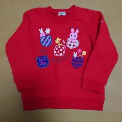 ミキハウス　ホットビスケッツ　トレーナー　110　赤