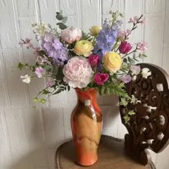 ★カメイガラス 花瓶 フラワーベース 工芸ガラス 硝子 昭和レトロ ヴィンテージのサムネイル