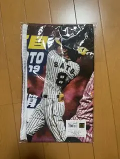 阪神タイガース　佐藤輝明 選手　球団通算8000本フェイス タオル