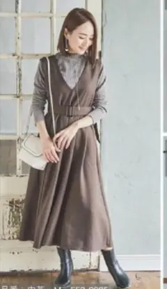 ノースリーブワンピース　LL 茶色　XL