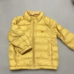 ユニクロ90ダウンジャケット　イエロー黄色 訳あり
