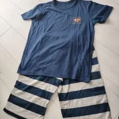 ネイビー Tシャツ ストライプ パジャマ 160cm
