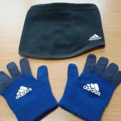 アディダス☆ジュニア　ネックウォーマー&手袋