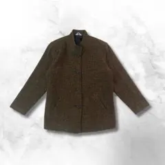 【SALE】スタンドカラー 総柄 ジャケット レトロクラシック