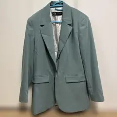 ZARA ブルー　ミント　テーラードジャケット　ブレザー　アウター