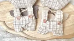 【在庫整理SALE】ちびぬい服＊ナチュラルカフェチェック