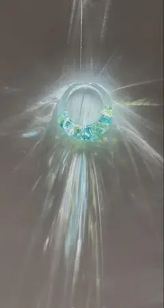 スワロフスキークリスタル使用　木漏れ日　リング　アレルギー対応