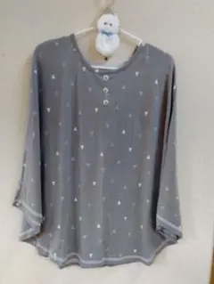 授乳ケープ グレー 三角模様