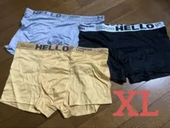 HELLO ボクサーパンツ 3枚セット　メンズ