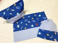 レゴ風入園入学セットランチョンマット(25×35)お弁当袋コップ給食セット男の子