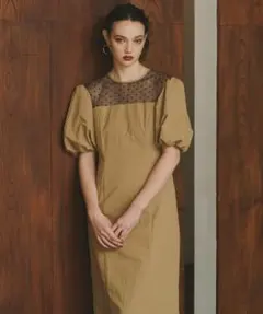 極美品 ANDRESD アンドレスド ドット マキシ ドレス М オケージョン