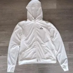 YM/1365 PING フード付きホワイトパーカー メッシュ M