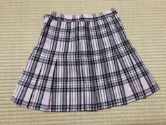 ピンク黒チェック プリーツスカート WEGO
