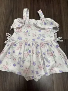 petit main フラワープリント ベビー水着 90cm