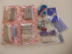 期間限定値下げ！手芸用品まとめ売　レースモチーフ、ボタンなど