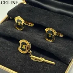 CELINE カフス　タイバー　セリーヌ　マカダム ネクタイピン カフス 楽天市場】セリーヌ カフス ブランドカフス カフス タイピン