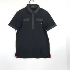 ルコックスポルティフゴルフコレクション 半袖ゴルフポロシャツ ブラック Mサイズ