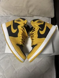 Air Jordan ハイカット スニーカー イエロー/ブラック　ジョーダン1