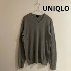 UNIQLO ユニクロ　Vネックセーター　ニット　カシミヤ　綿　メンズS