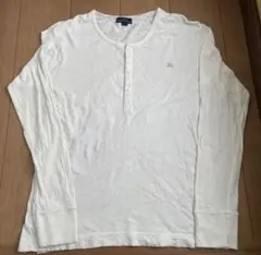 バーバリーブルーレーベルメンズ　ヘンリーネック長袖カットソー　長袖Tシャツ