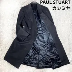 美品 ポールスチュアート 本国ライン カシミア混ダブルチェスターコート カナダ製