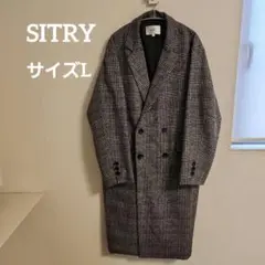 【SITRY】ダブルプレストチェスターコート オーバサイズ L