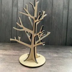 木製 ツリー型 アクセサリースタンド 置物