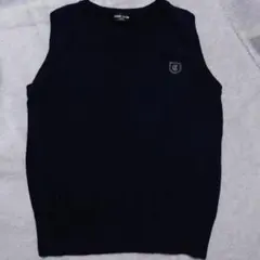 COMME CA ISM ネイビー Vネックベスト 120A