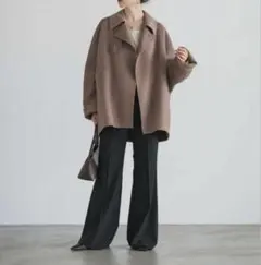 ベージュ ピーコート