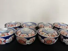 小鉢 小丼 3ケ 冨貴長春 色絵付 鯉 波 希少図柄 窯傷 江戸 小鉢 小丼 3ケ 冨貴長春 色絵付 鯉 波 希少図柄 窯傷 江戸