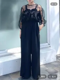 ローリーズファーム　オールインワン　パンツドレス　チュール　結婚式　Mサイズ