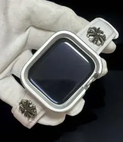 アップルウォッチ アルミニウム ケース レザー ベルト セット- ラバーに変更可