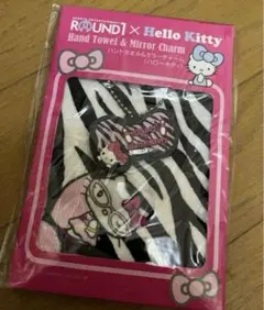 ★キティちゃん★ハンドタオル&ミラーチャーム★ラウンドワン★コラボ★サンリオ★