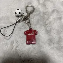 アンドレスイニエスタ　サッカーシャツキーホルダー 番号8