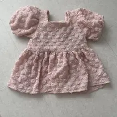 ピンク パフスリーブ チュニック 130cm 美品
