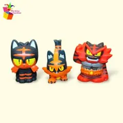 ポケモンキッズ（ニャビー、ニャヒート、ガオガエン）指人形 フィギュア