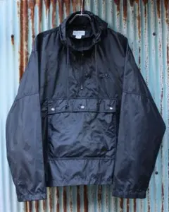 90s IZOD ナイロン アノラックパーカー プルオーバー ブラック